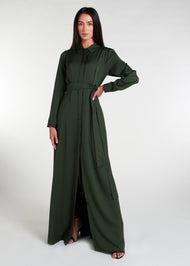 Shirted Maxi Dark Green - Final Sale