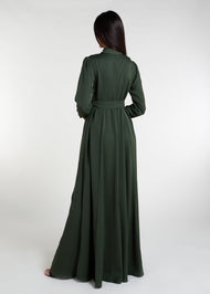 Shirted Maxi Dark Green - Final Sale