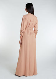 Button Down Maxi Nude - Final Sale