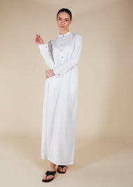 Elementary Abaya White