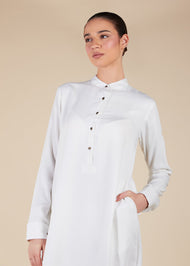 Elementary Abaya White