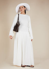 Fan Sleeve Maxi White