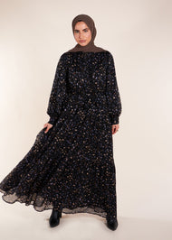 Floaty Florals Maxi Black