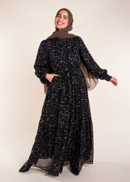 Floaty Florals Maxi Black - Final Sale