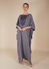 Floaty Tatreez Kaftan Grey