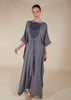 Floaty Tatreez Kaftan Grey
