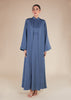 Fringed Open Abaya Blue - Final Sale