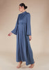 Fringed Open Abaya Blue - Final Sale