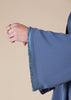 Fringed Open Abaya Blue - Final Sale
