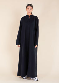Front Zip Abaya Navy - Final Sale