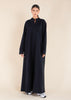 Front Zip Abaya Navy