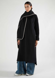 Funnel Neck Midi Black