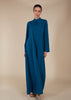 High Neck Abaya Blue - Final Sale