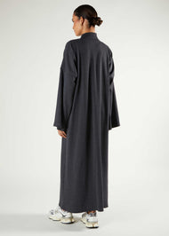 High Neck Abaya Charcoal