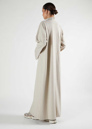 High Neck Abaya Nude