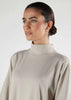 High Neck Abaya Nude