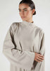 High Neck Abaya Nude