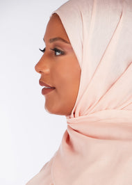 Cotton & Silk Hijab Blush - Final Sale