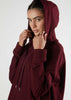 Hoody Abaya Burgundy
