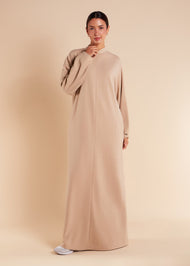 Knitted Abaya Cream - Final Sale