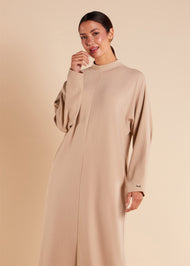 Knitted Abaya Cream - Final Sale