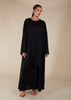 Layered Abaya Dark Grey - Final Sale