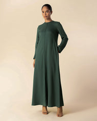 Long Line Abaya Duck Green
