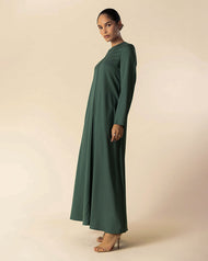 Long Line Abaya Duck Green