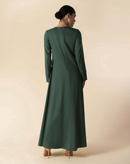 Long Line Abaya Duck Green