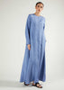 Longline Abaya Dusty Blue
