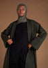 Loose Fit Fleece Cover Up Olive | Coats & Cover Ups | Aab Modest Wear