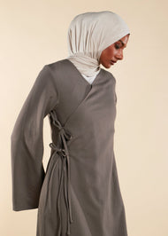 Side Tie Cover Up Grey