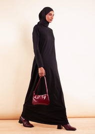 Turtle Neck Maxi Black