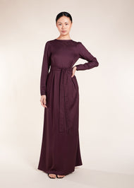 Skirted Abaya Plum