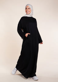 Relaxed Fit Abaya Black