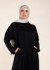 Relaxed Fit Abaya Black