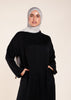 Relaxed Fit Abaya Black