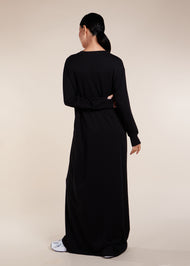 Long Tee Abaya Black