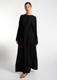 Loose Fit Abaya Black