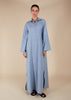 Loose Fit Cotton Maxi Blue