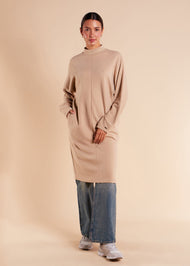Loose Fit Knit Midi Cream - Final Sale