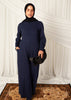 Mandarin Wrap Abaya Navy - Final Sale