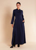 Mandarin Wrap Abaya Navy