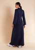 Mandarin Wrap Abaya Navy