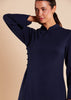 Mandarin Wrap Abaya Navy - Final Sale
