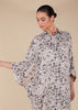 Matrix Print Shirted Kaftan