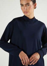 Mid Length Cozy Midi Navy - Final Sale