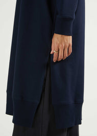 Mid Length Cozy Midi Navy - Final Sale