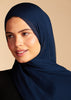 Midnight Blue Chiffon Silk Hijab