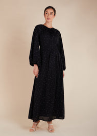 Midnight Polka Maxi Dress  - Final Sale